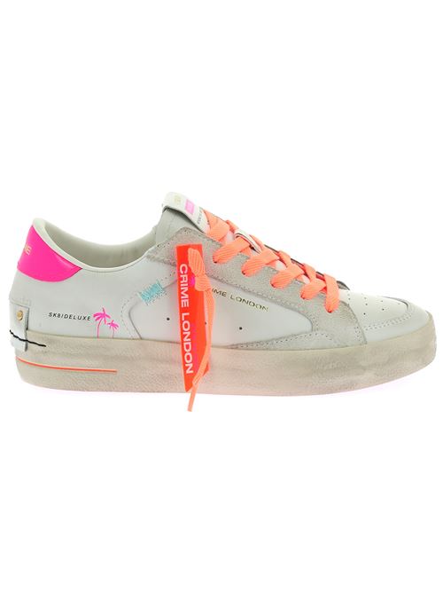 Sk8 Deluxe sneakers da donna in pelle bianca CRIME LONDON | 2710310